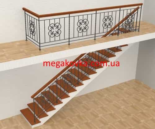 Лестничное ограждения кованое