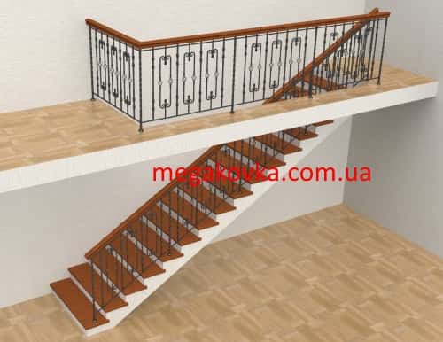Лестничное ограждения кованое